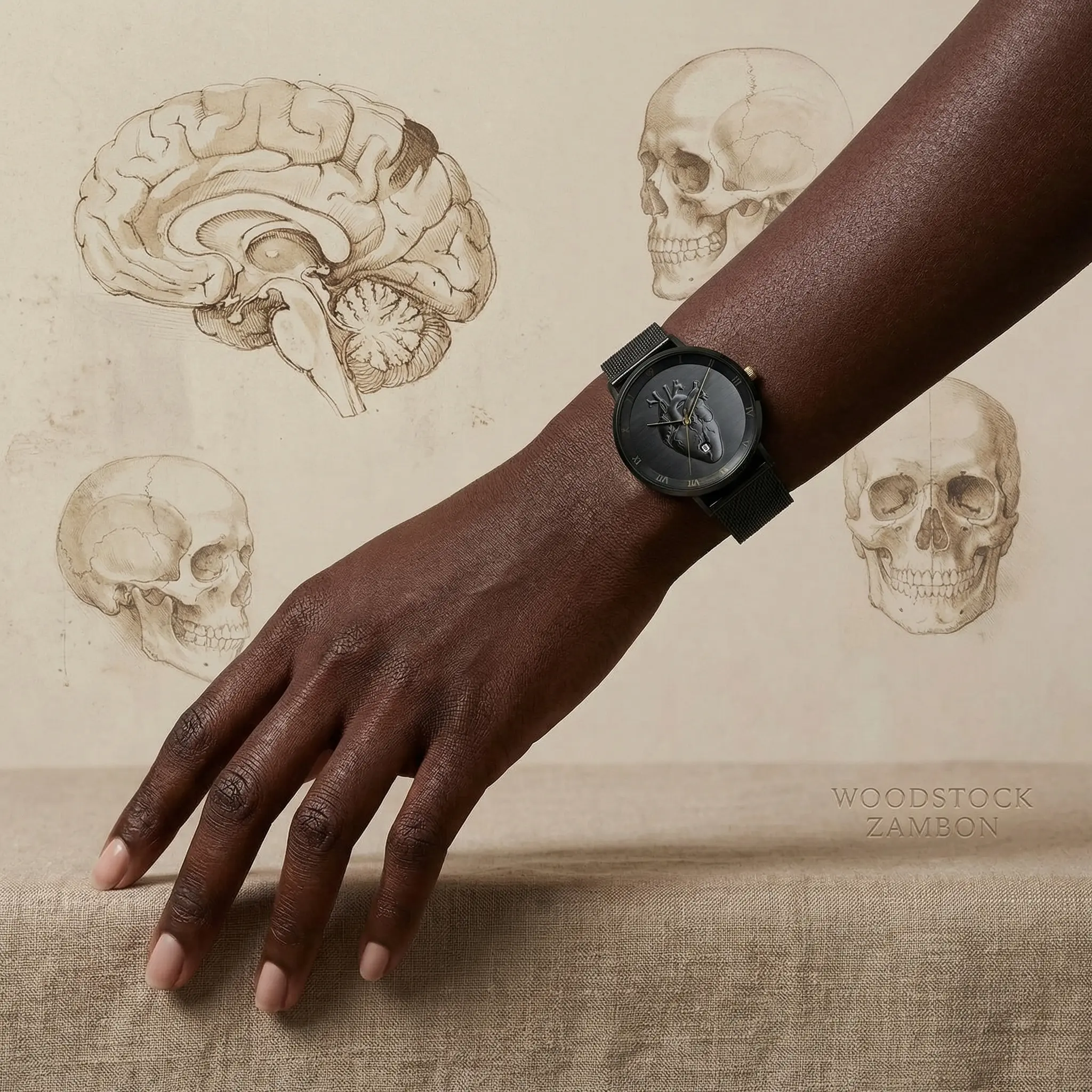 Black Heart Waterproof Watch - Image 2