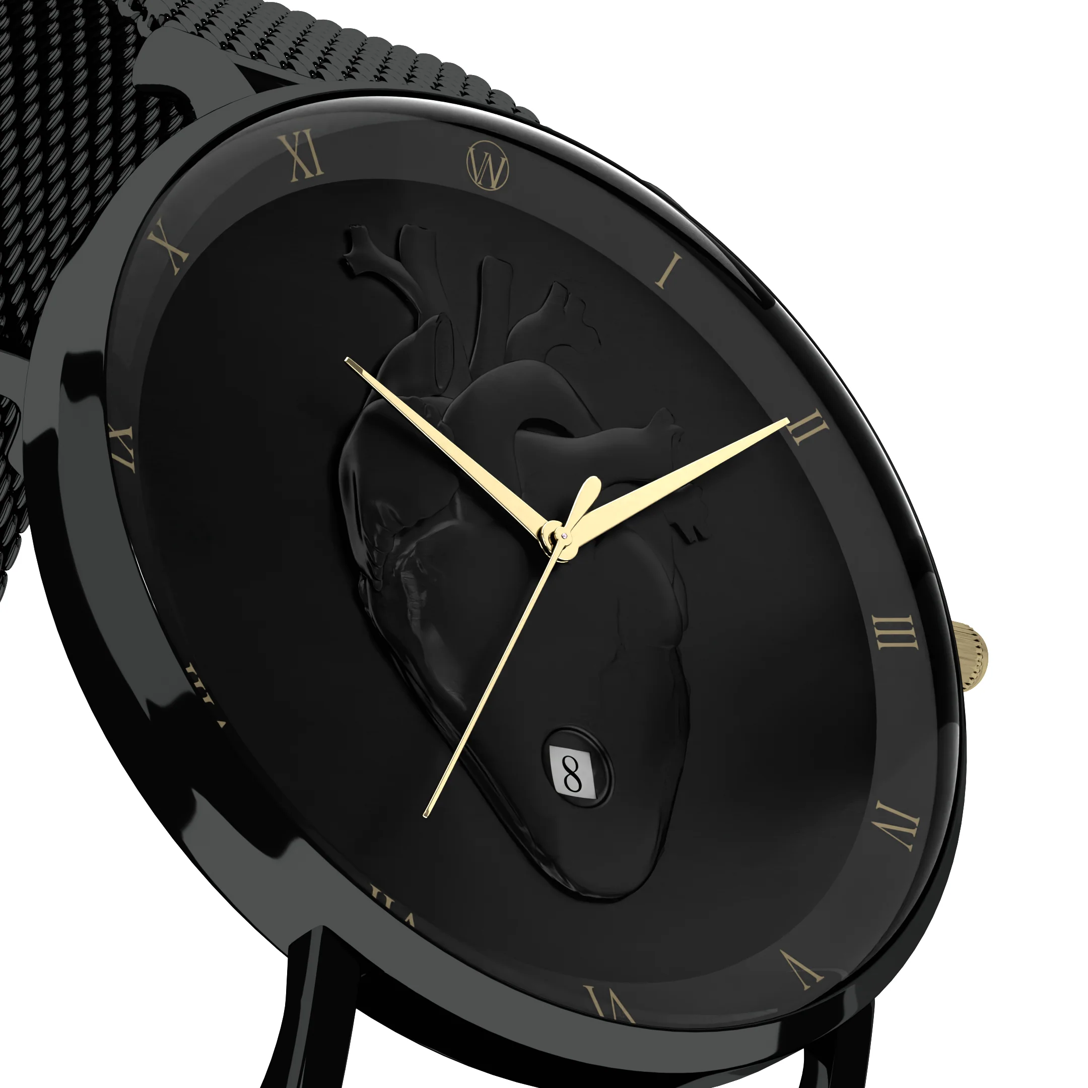 Black Heart Waterproof Watch - Image 4