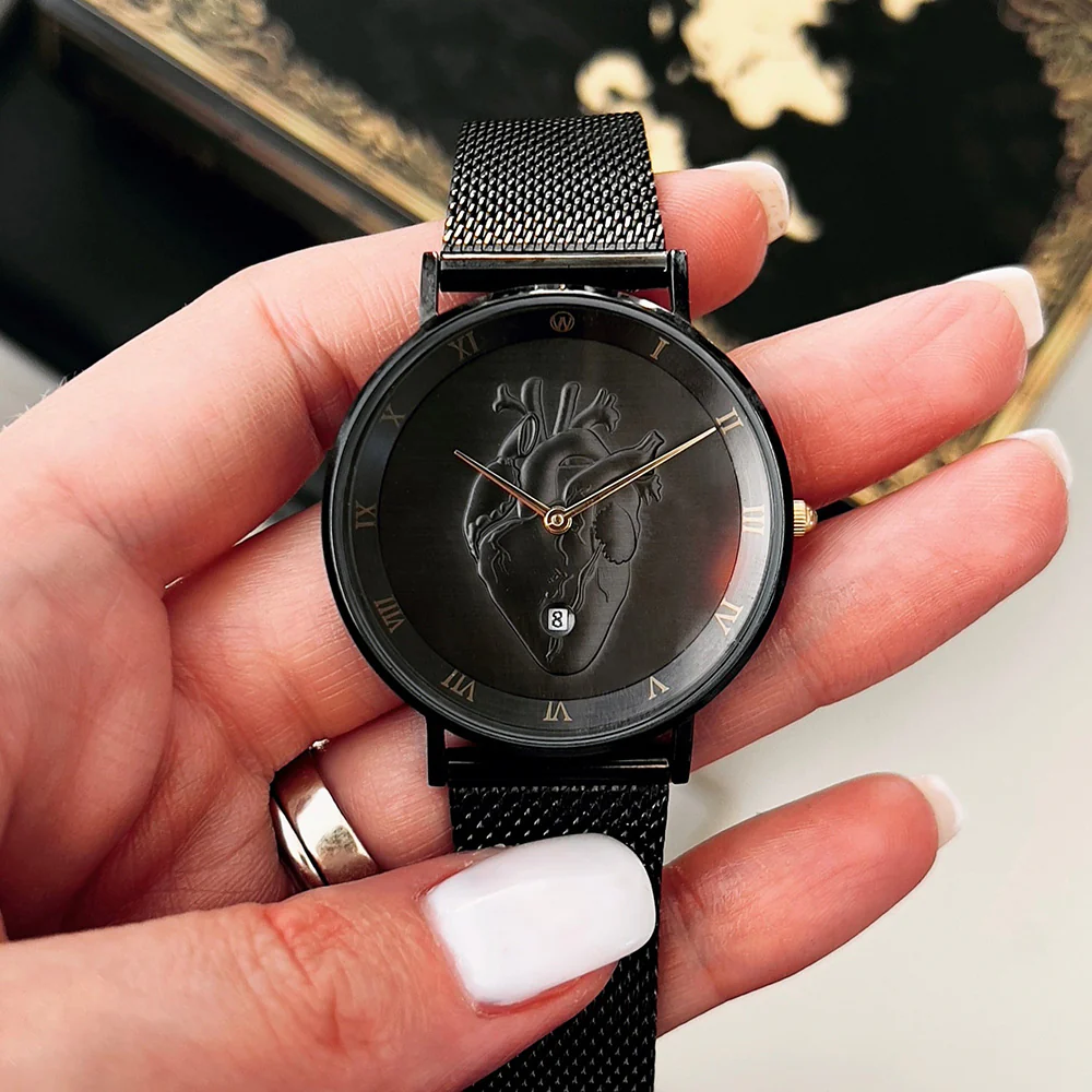 Black Heart Waterproof Watch - Image 5