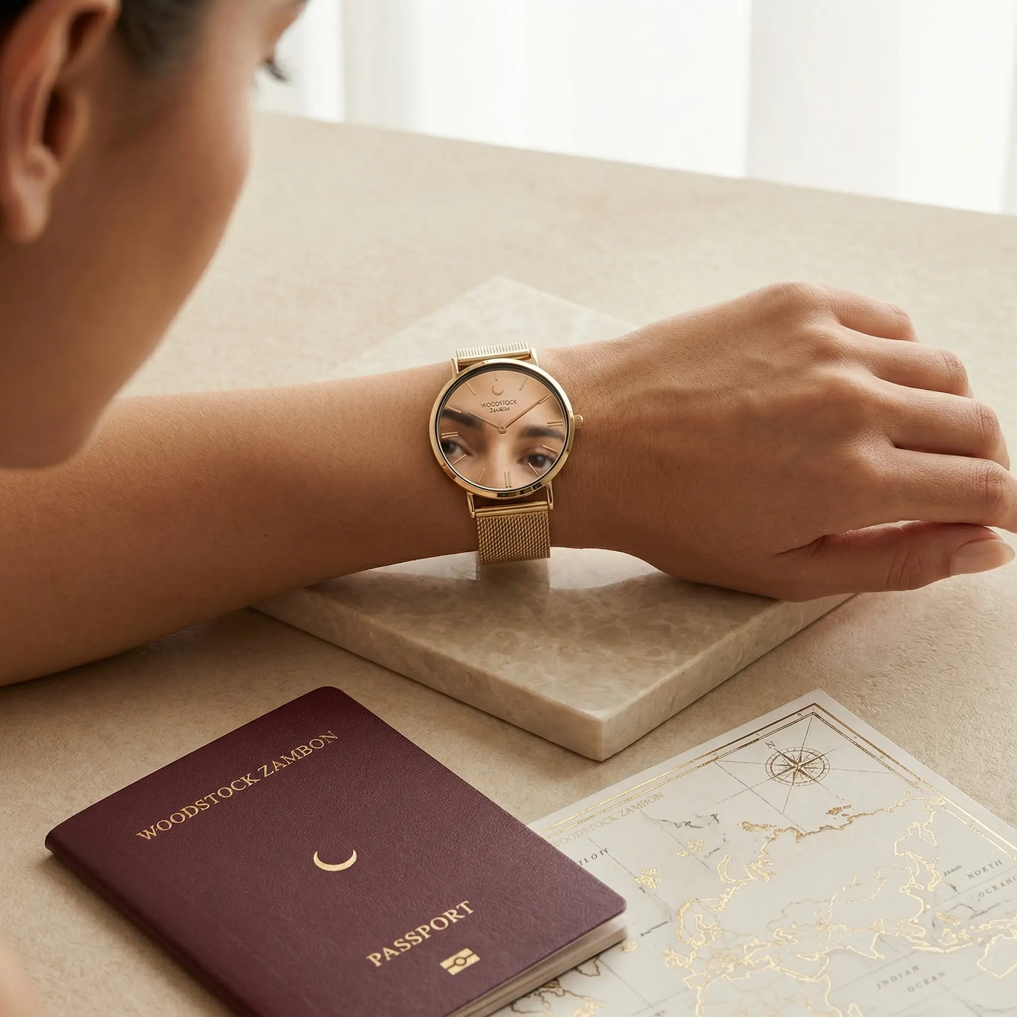Champagne Mirror Watch - Image 2