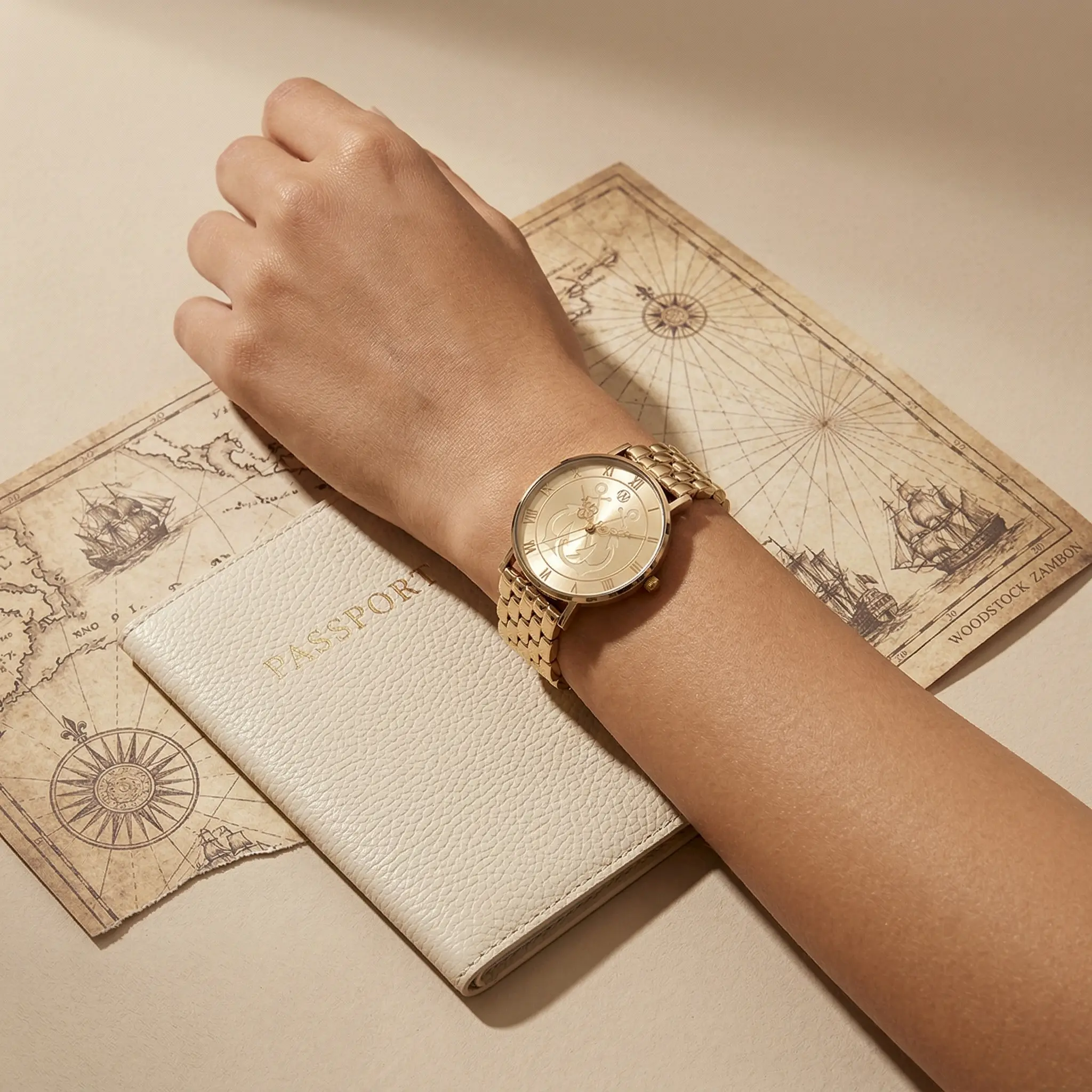 Golden Anchor Waterproof Watch - Image 2