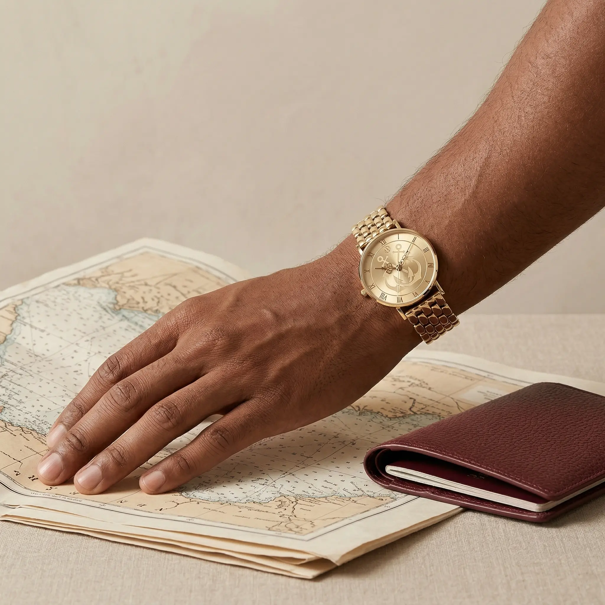 Golden Anchor Waterproof Watch - Image 3