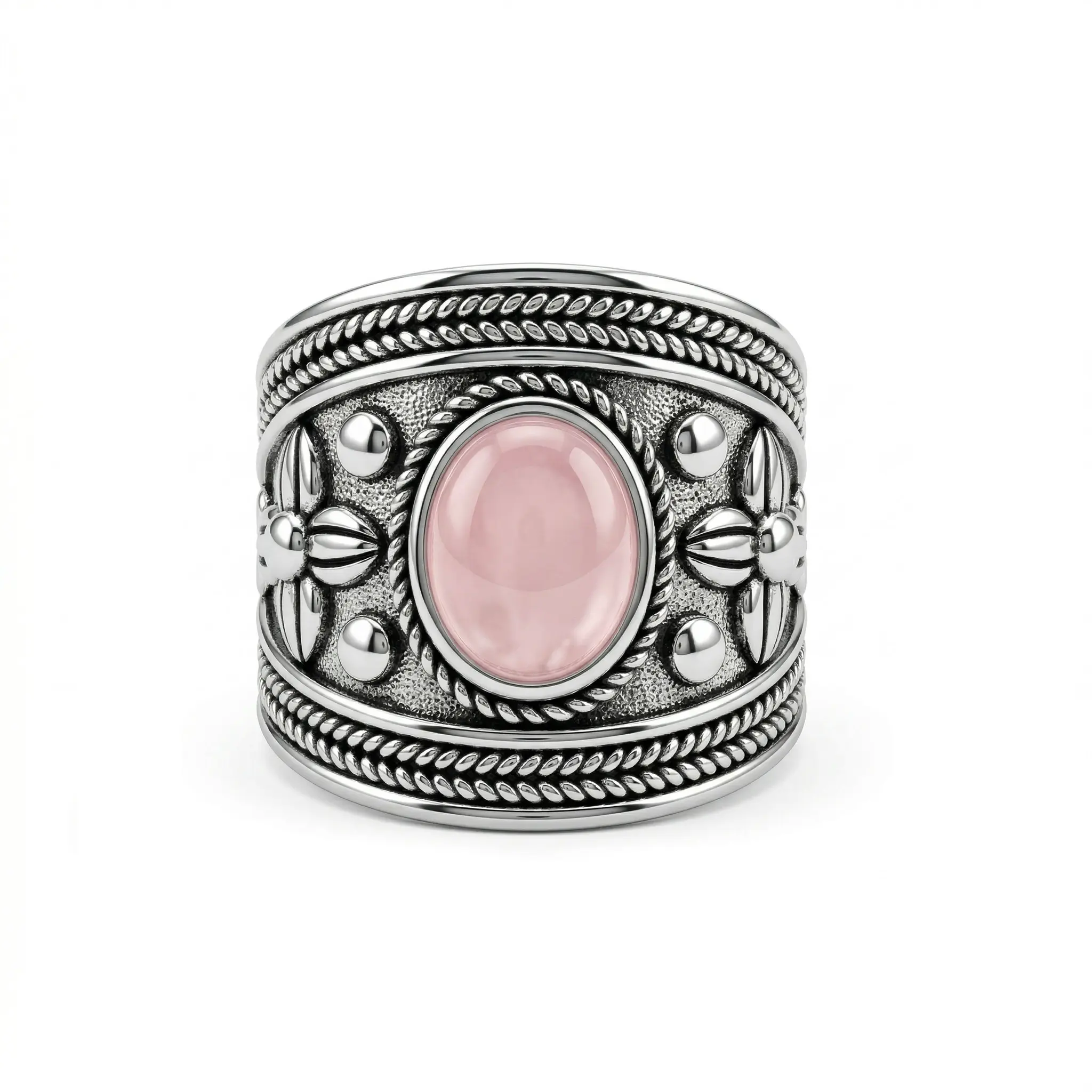 Rose Quartz Waterproof Ring