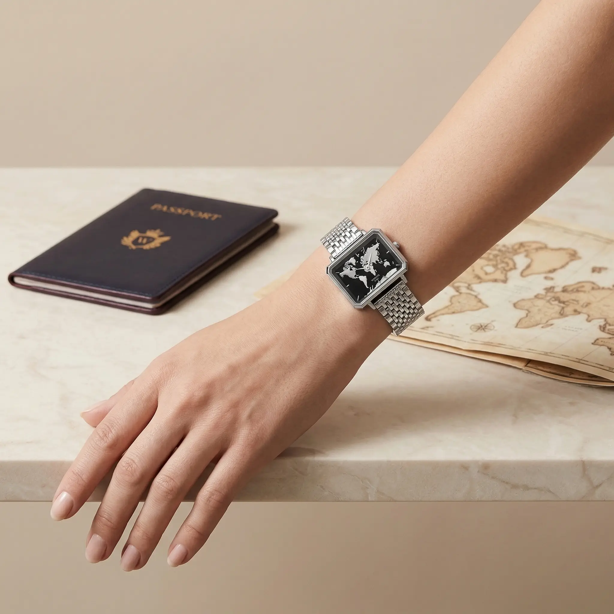 Map Of The World Waterproof Watch - Image 2